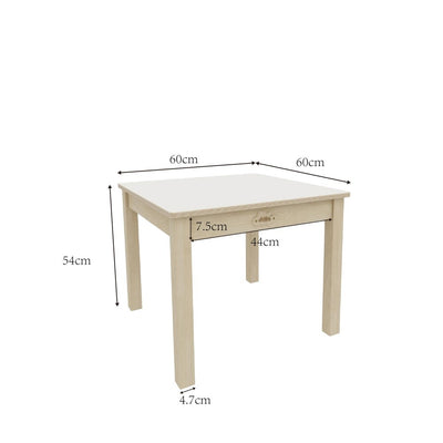 Jooyes Kids Birch and White Square Table - H58cm