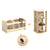 Jooyes Wooden and Acrylic See Through Storage Cabinet Display Unit