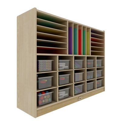 Jooyes 15 Cubby Cabinet Kids Bookshelf Organiser Storage