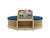 Jooyes Kids Wooden Reading Island Bookcase - Blue