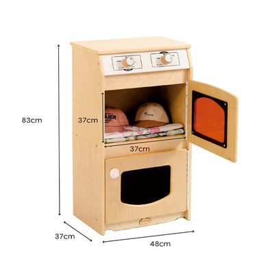 Jooyes Kids Wooden Play Laundry Set Washing Machine and Dryer - H83cm