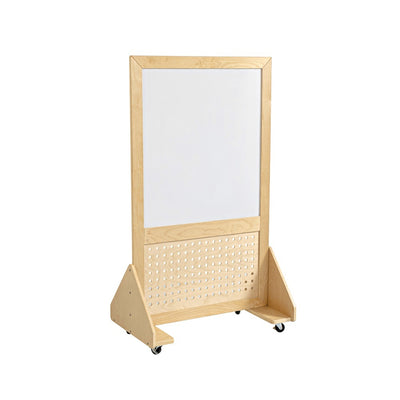 Jooyes Magnetic Mobile Discover Whiteboard with Pegboard - H140cm