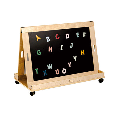 Jooyes  Kids Magnetic Standing Easel White and Black Board