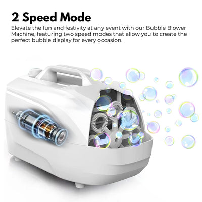 GOMINIMO Automatic Bubble Blower Machine for Kids (White)