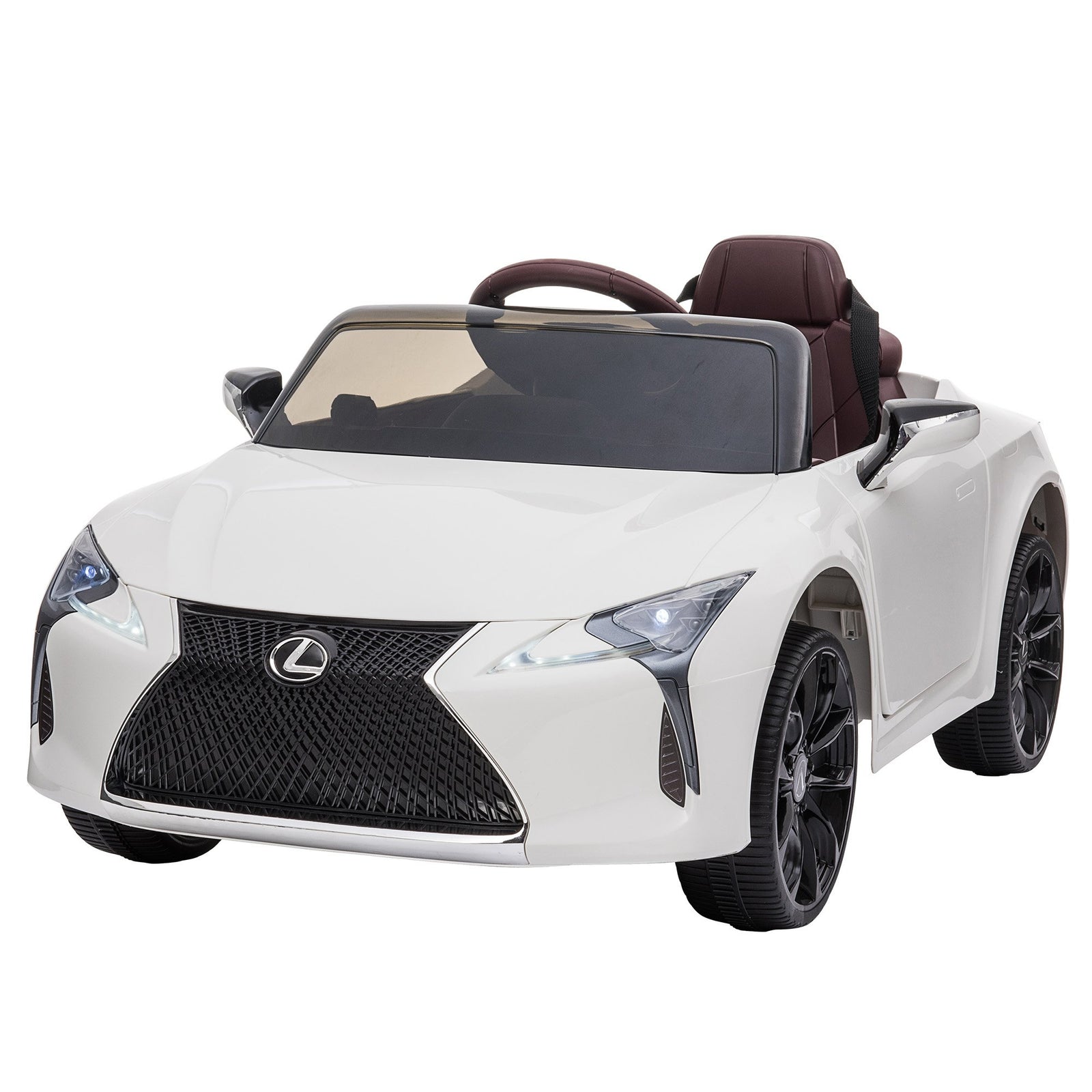 Kahuna Licensed Lexus Lc 500 Kids Electric Ride On Car - White with Free Customised Plates