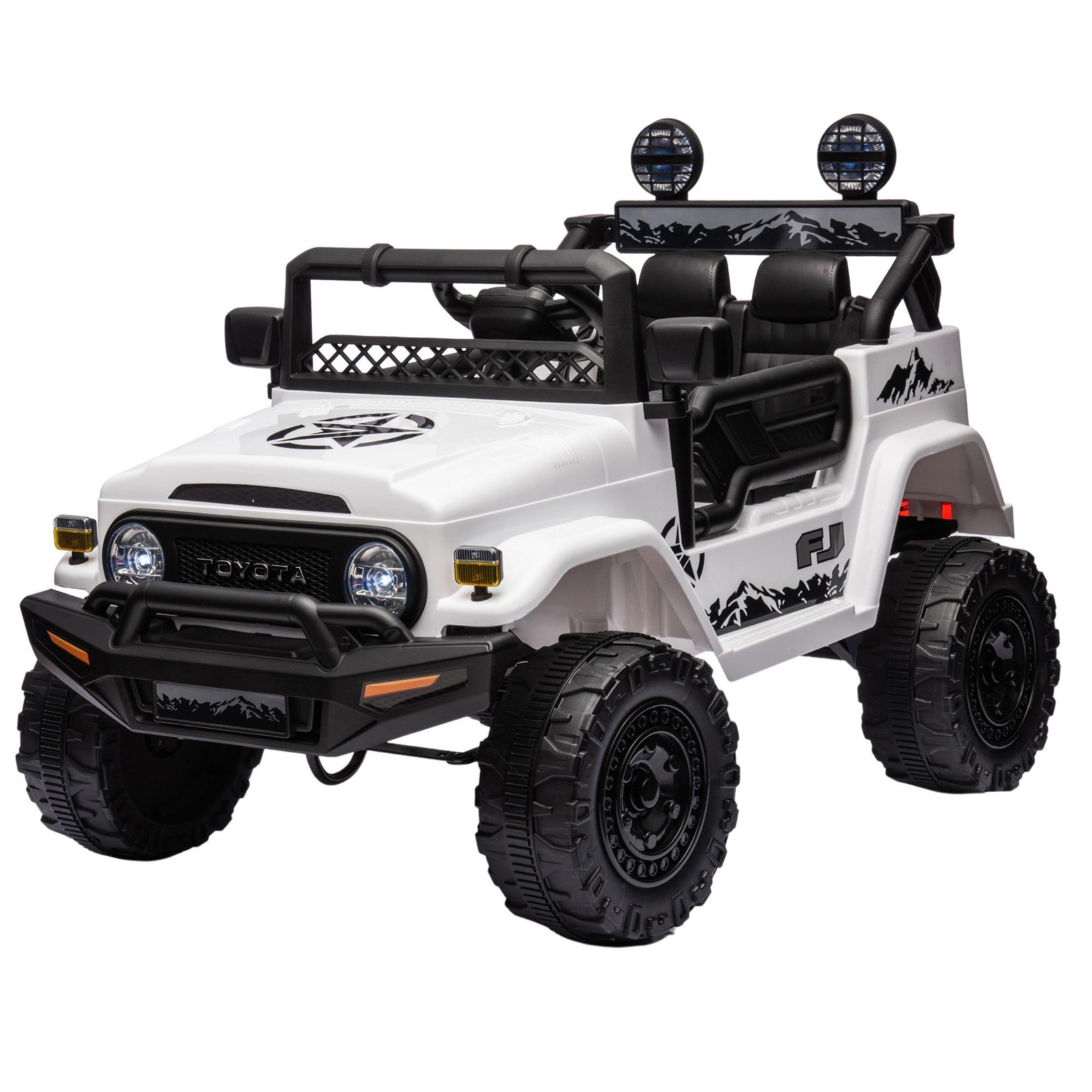 Kahuna Authorized Toyota Electric Kids Ride-on Car Fj Cruiser - White with Free Customised Plates