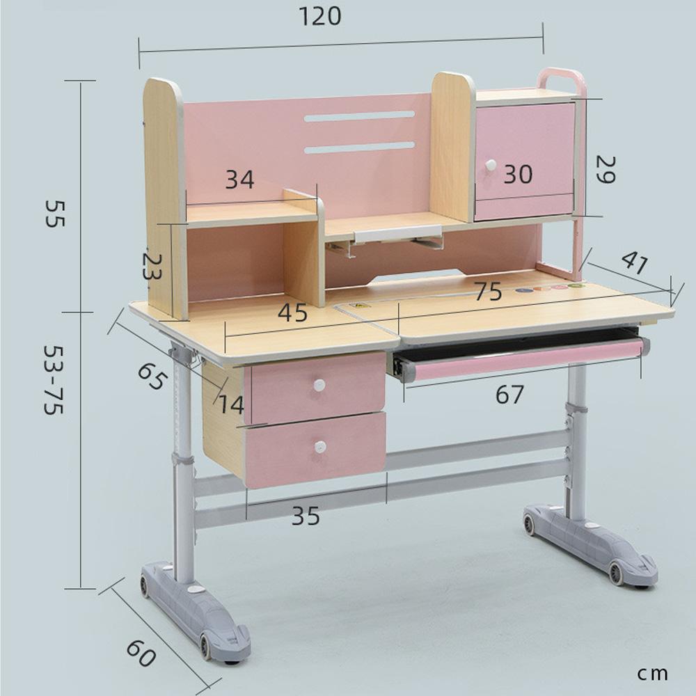 Height Adjustable Children Kids Ergonomic Study Desk Only 120cm