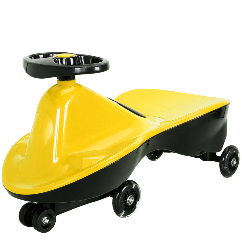 Yellow-Glide Walker Swing Car Twist Car Ride On Toy  Italian Designer For Children Outdoor
