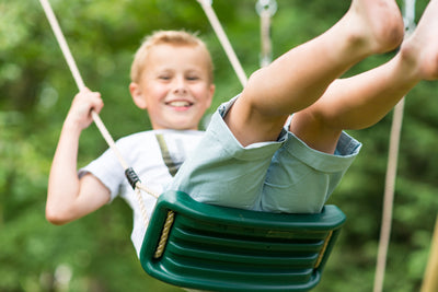 Plum® Marmoset Wooden Swing Set – Durable Double Swing for Backyard Fun