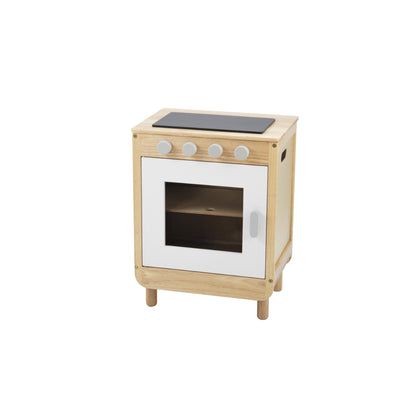 White Wooden Playhouse Kitchen Set (4-Piece Natural Collection) - Kids Toys Warehouse