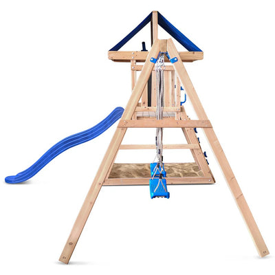 Hazelbrook Swing Set & Playground with 1.8m Slide (Blue)