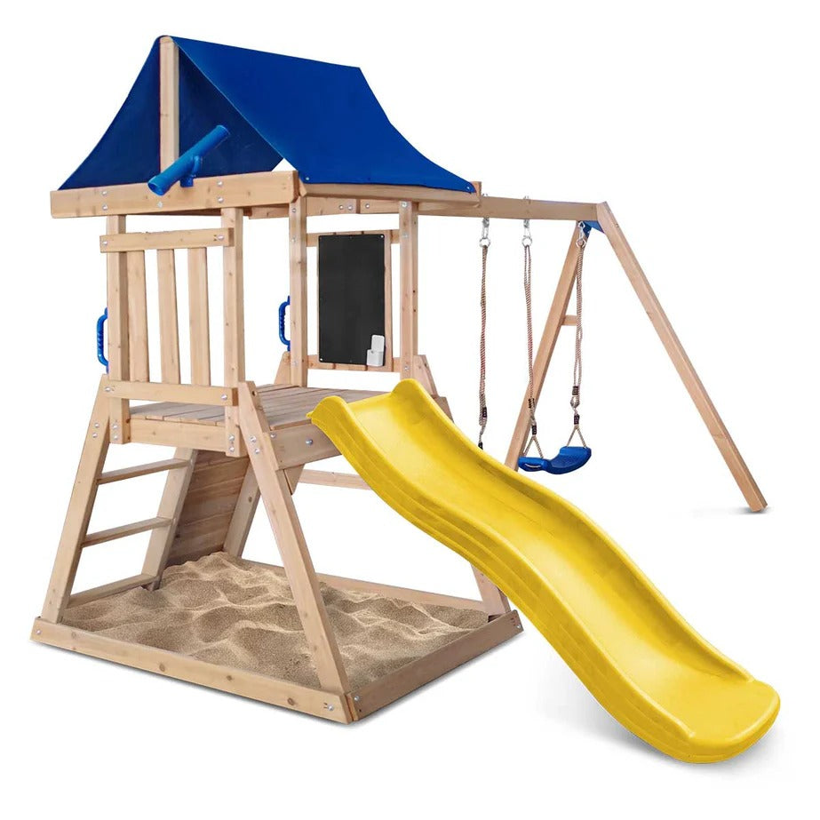 Hazelbrook Swing Set & Playground with 1.8m Slide (Yellow)