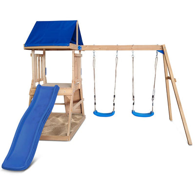 Hazelbrook Swing Set & Playground with 1.8m Slide (Blue)
