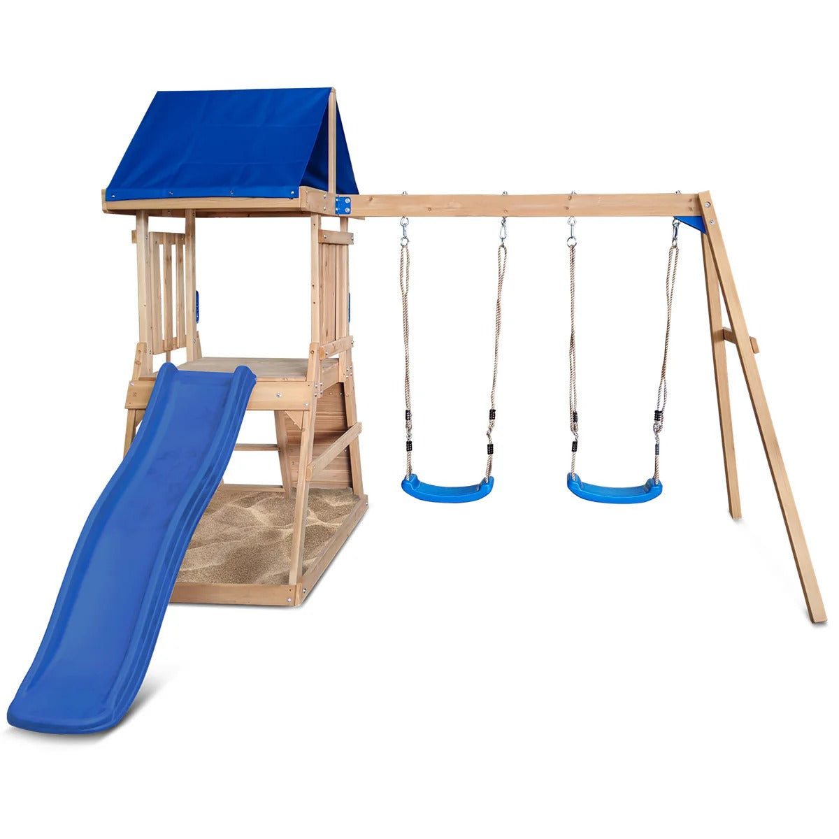 Hazelbrook Swing Set & Playground with 1.8m Slide (Blue)