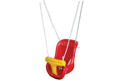 Plum Baby Swing Seat with Rope Extensions – Red (Ages 12m+)