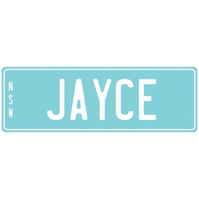 Personalised Kids Number Plates (Set of 2) Pink Blue Purple