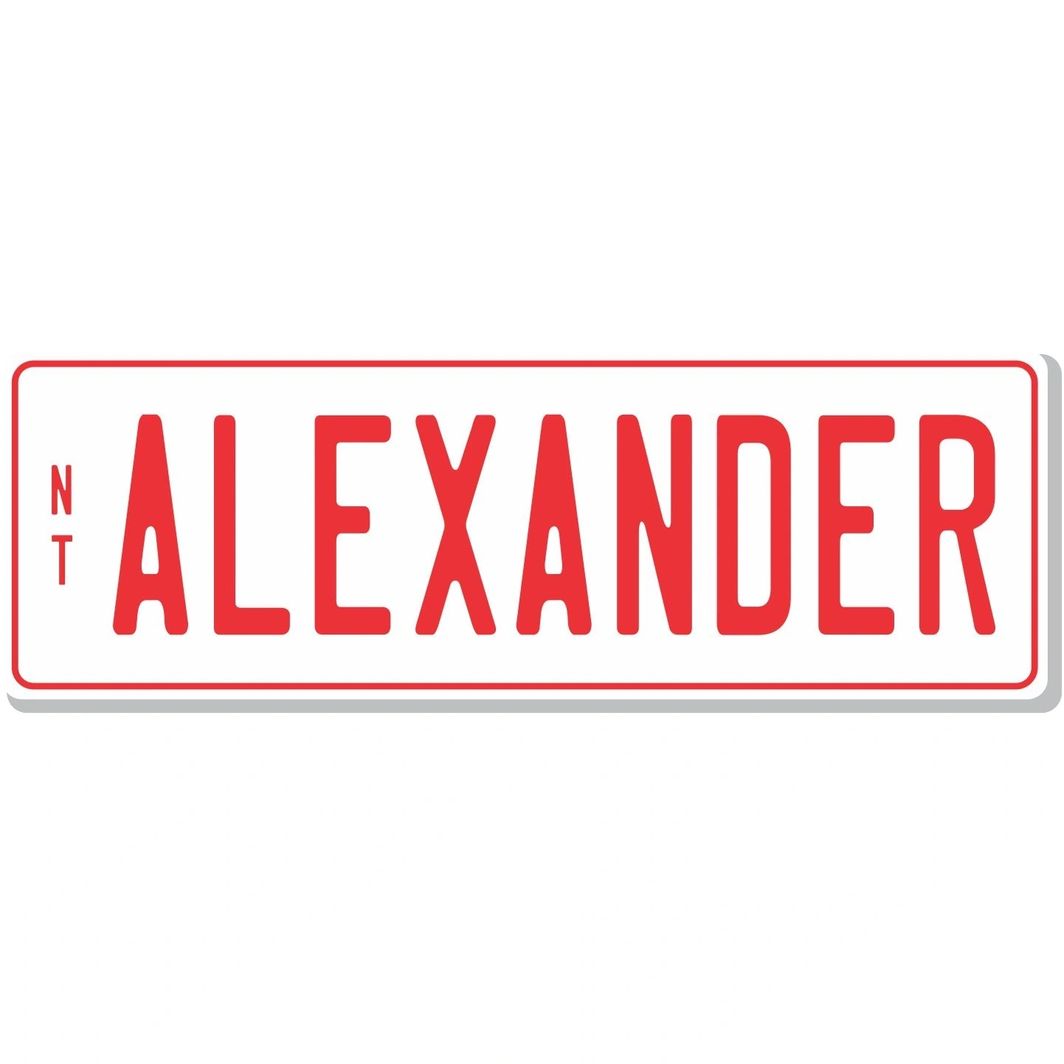 Personalised Kids Number Plates (Set of 2) Red Orange Yellow