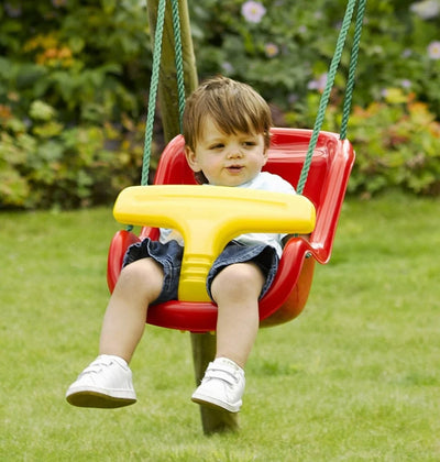 Plum Baby Swing Seat with Rope Extensions – Red (Ages 12m+)