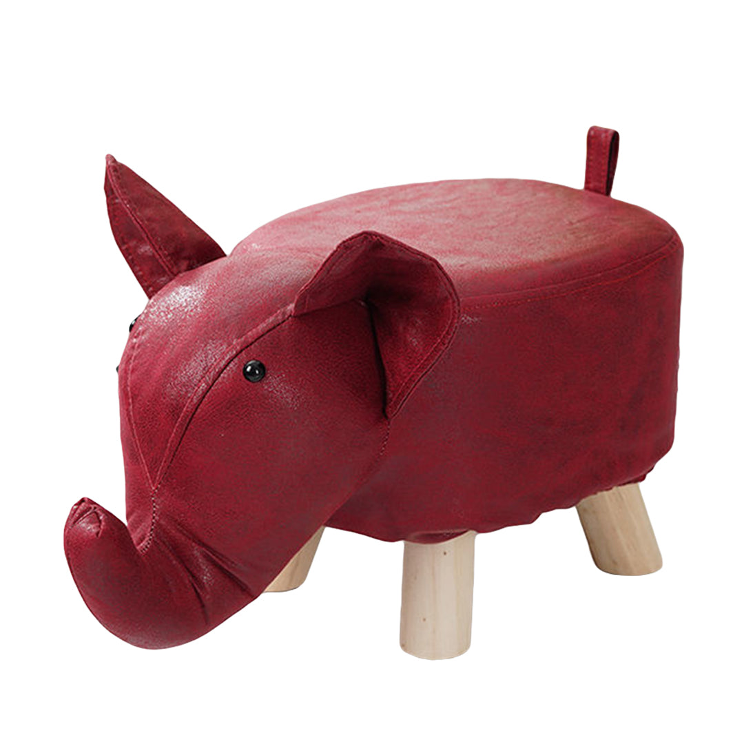 Soga Kids Animal Stool - Elephant Character Red