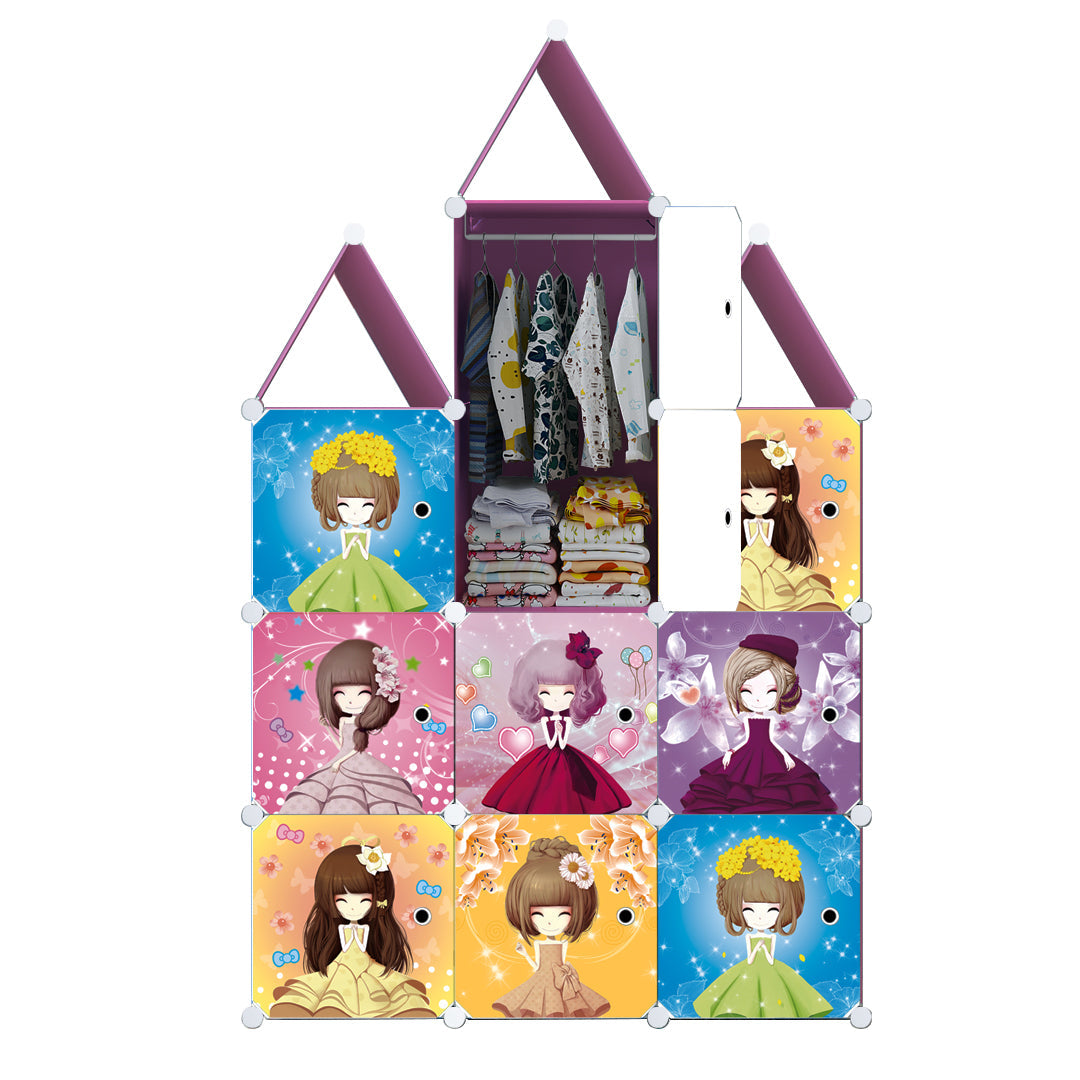 Soga 10 Cubes DIY Princess Design Portable Foldable Wardrobe Storage