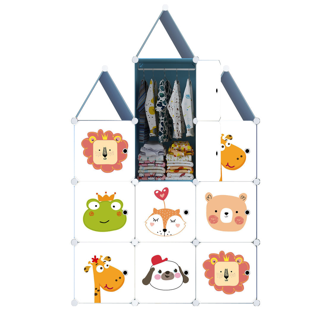 Soga 10 Cubes DIY Animal Design Portable Foldable Wardrobe Storage