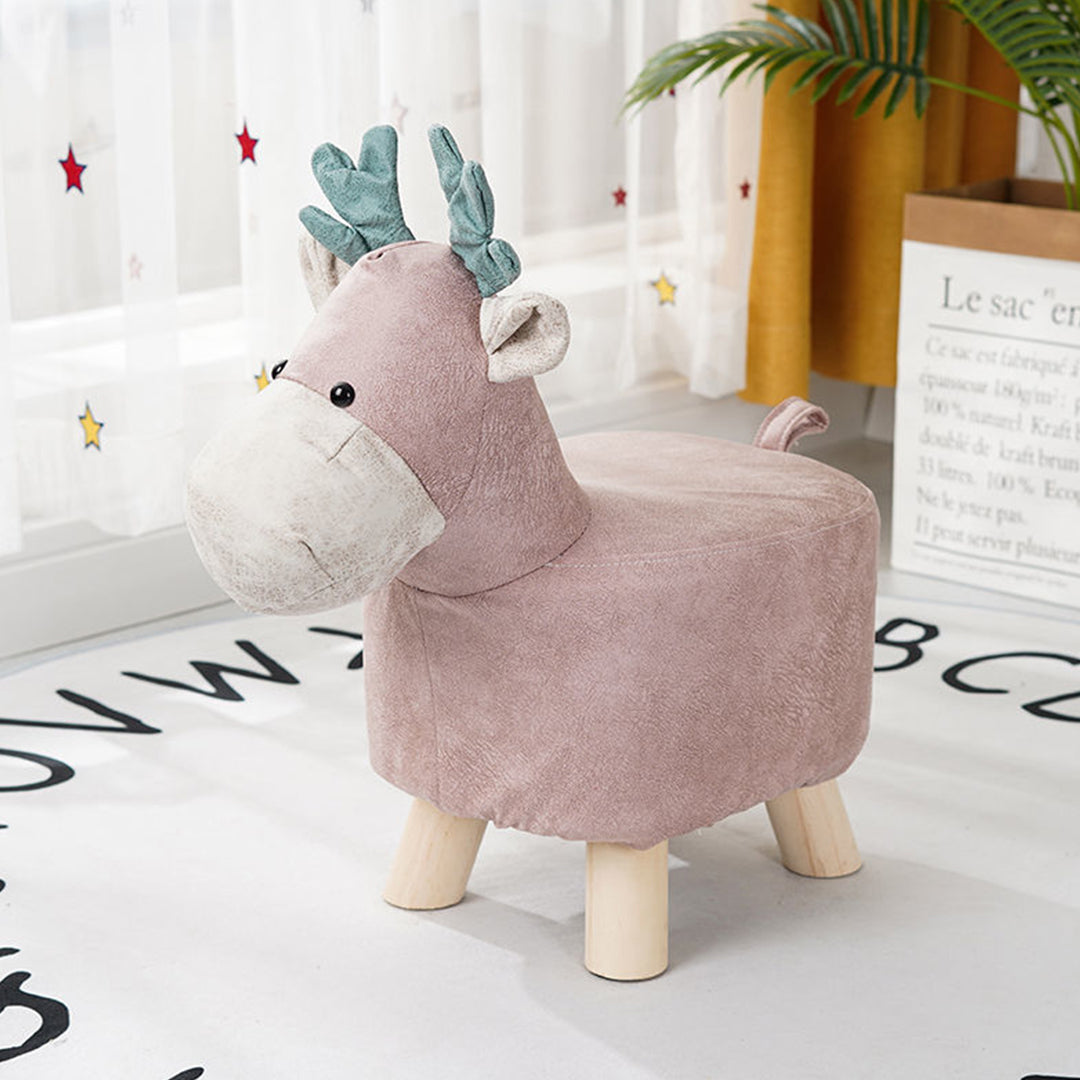 Soga Kids Animal Stool - Deer Character Pink
