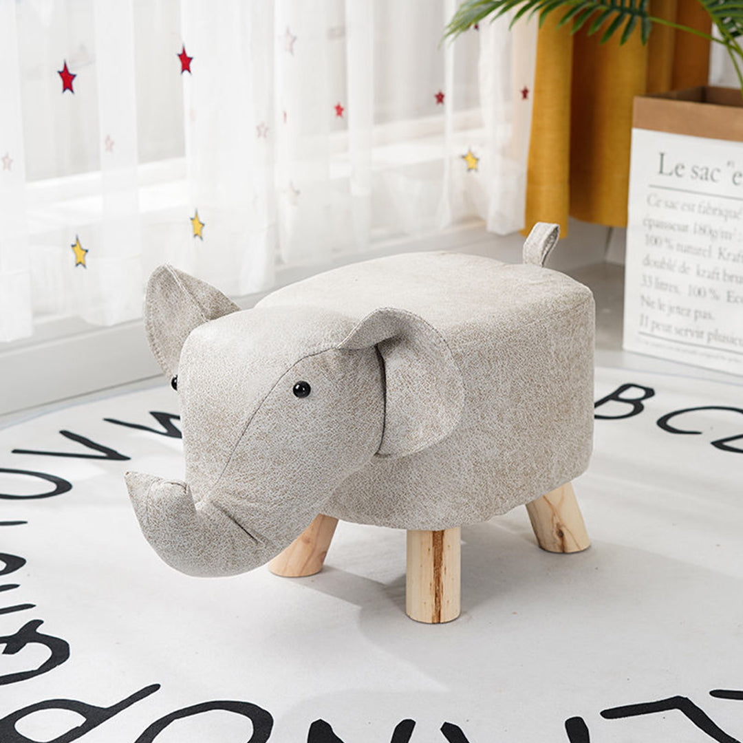 Soga Kids Animal Stool - Elephant Character Beige