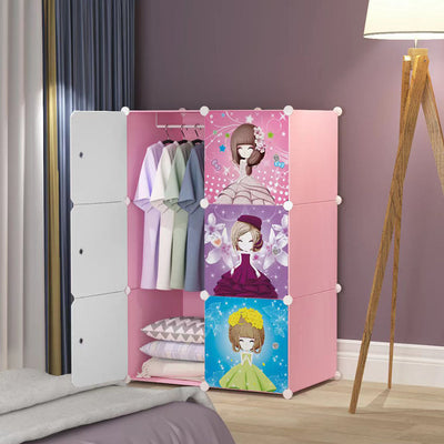 Soga 6 Cubes Princess Design Portable Foldable Wardrobe Storage