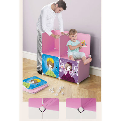 Soga 10 Cubes DIY Princess Design Portable Foldable Wardrobe Storage