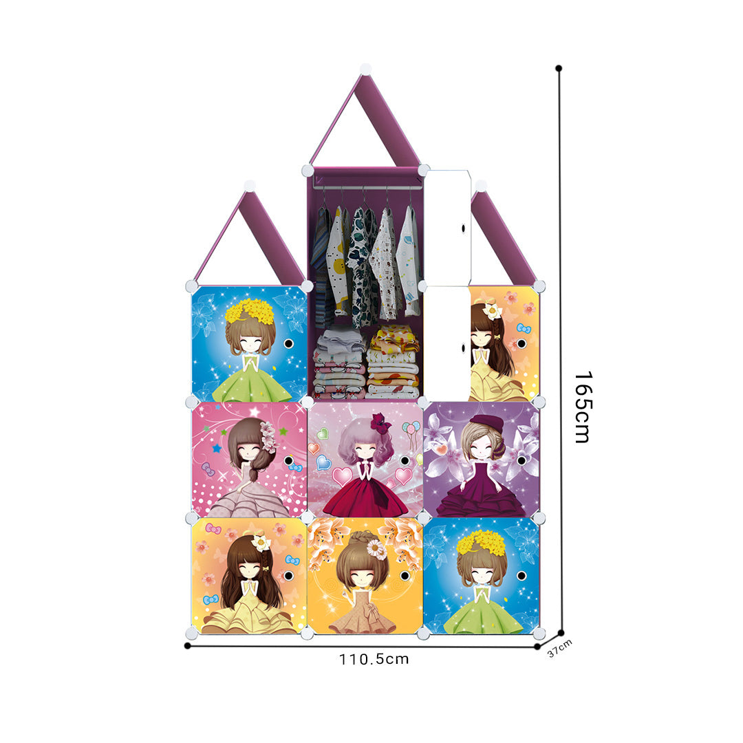Soga 10 Cubes DIY Princess Design Portable Foldable Wardrobe Storage