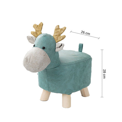 Soga Kids Animal Stool - Deer Character Green