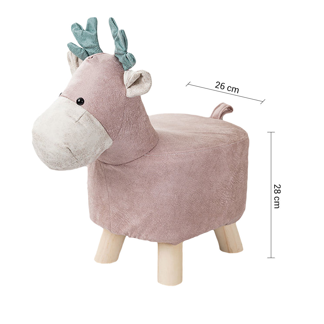 Soga Kids Animal Stool - Deer Character Pink