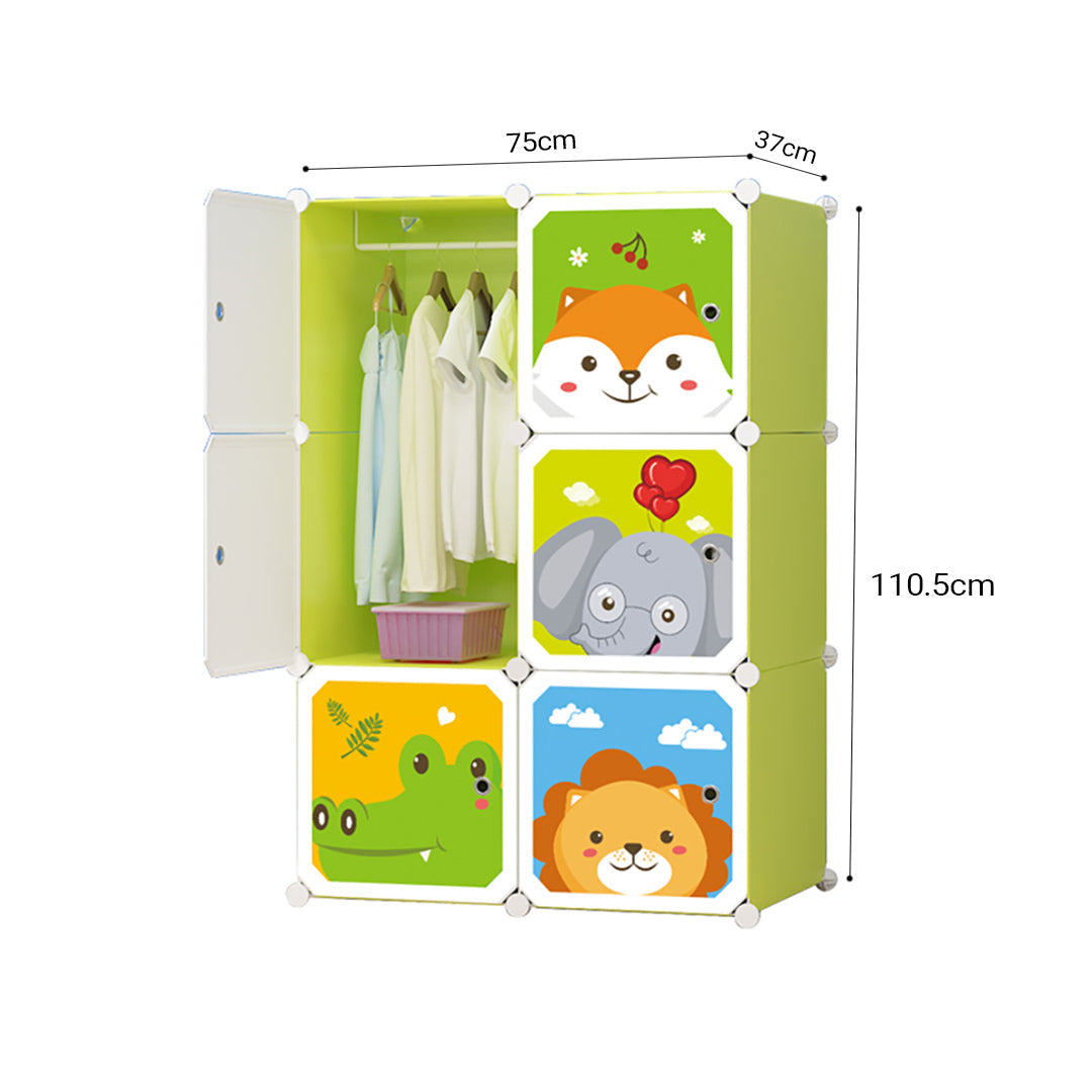 Soga 6 Cubes Animal Design Portable Foldable Storage