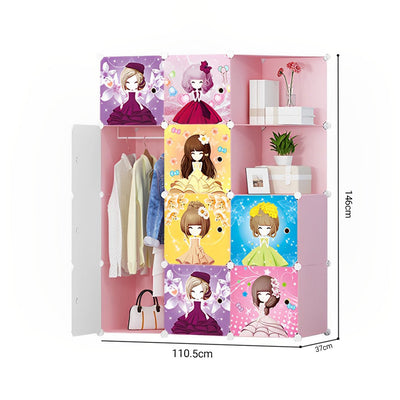 Soga 10 Cubes Princess Design Portable Foldable Wardrobe Storage