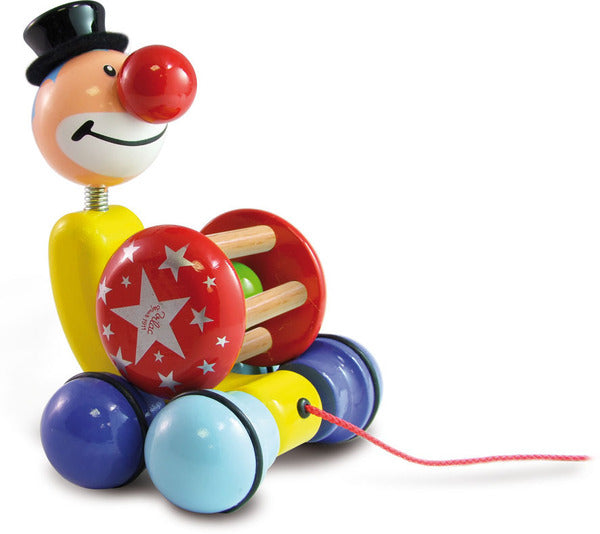 Grantoon The Clown Pull Toy by Vilac - Push and Pull - Vilac - kidstoyswarehouse