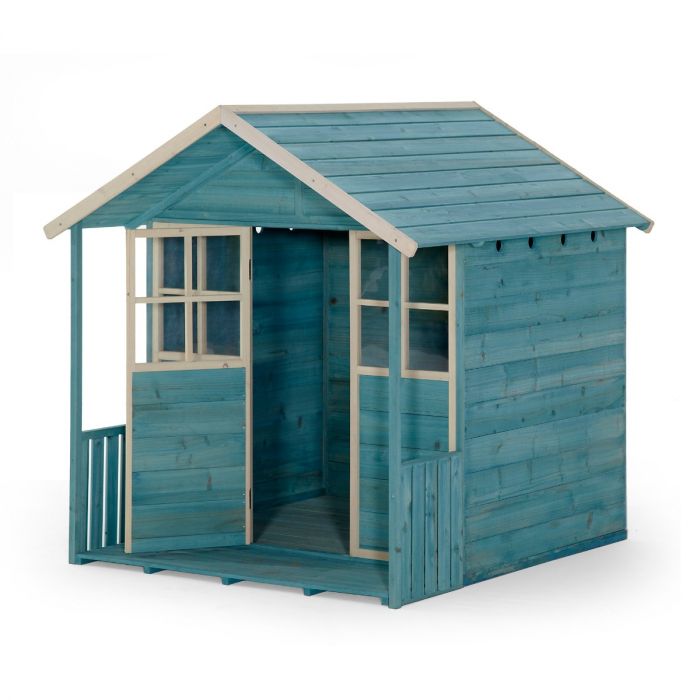 Deckhouse Wooden Playhouse Teal by PlumPlay– Kids Toys Warehouse