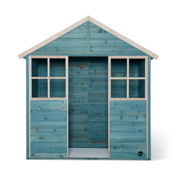 Garden Hut Wooden Cubby House - Teal by PlumPlay