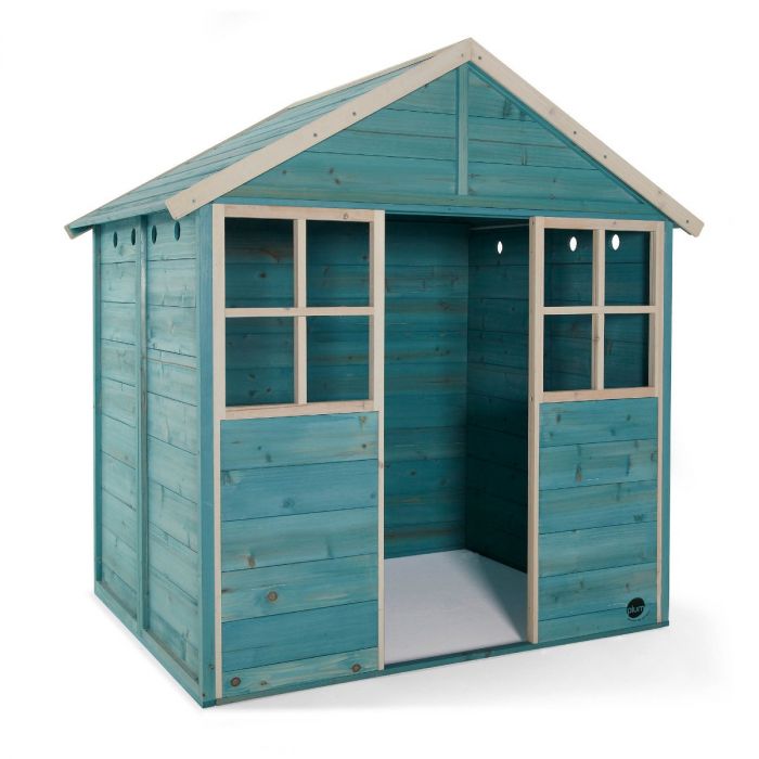 Garden Hut Wooden Cubby House - Teal by PlumPlay