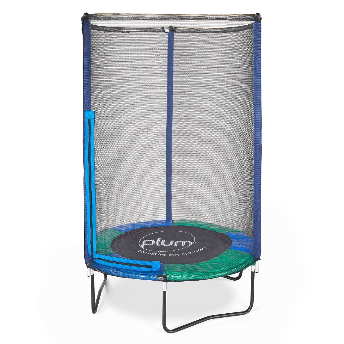 Plum 4.5Ft Junior Trampoline With Enclosure Net - Blue/Green & Pink/Purple (Reversible)