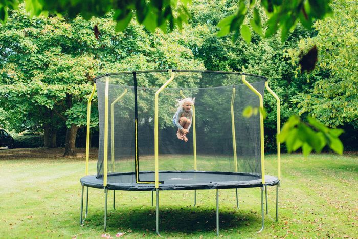 10FT Wave Springsafe® Trampoline With Enclosure Net by Plum Play