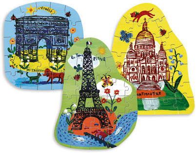 Eiffel Tower 3 Puzzles by Natalie Lete - Puzzles - Vilac - kidstoyswarehouse