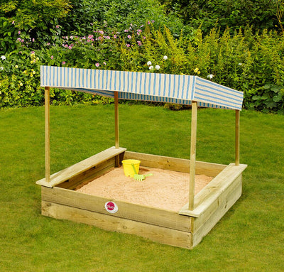 Palm Beach Wooden Sand Pit and Canopy by Plum Play