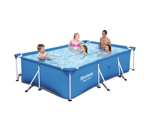 Bestway Swimming Pool 300x201x66cm Steel Frame Above Ground Pools 3300L