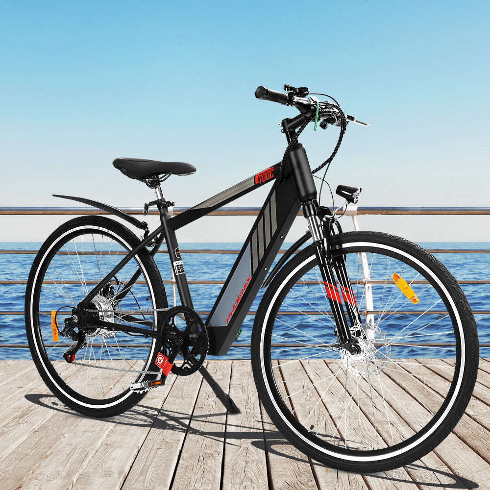 Phoenix 27" Electric Bike Mountain Bicycle eBike e-Bike City Lithium Battery