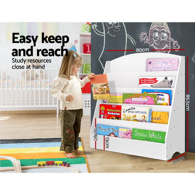 5 Tiers Kids Bookshelf Magazine Rack Shelf Organiser Bookcase Display by Keezi