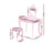Kids Vanity Makeup Table and Chair - Pink by Keezi