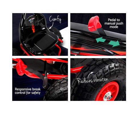 Rigo Kids Pedal Go Kart Tyre Red with Free Customized Plates