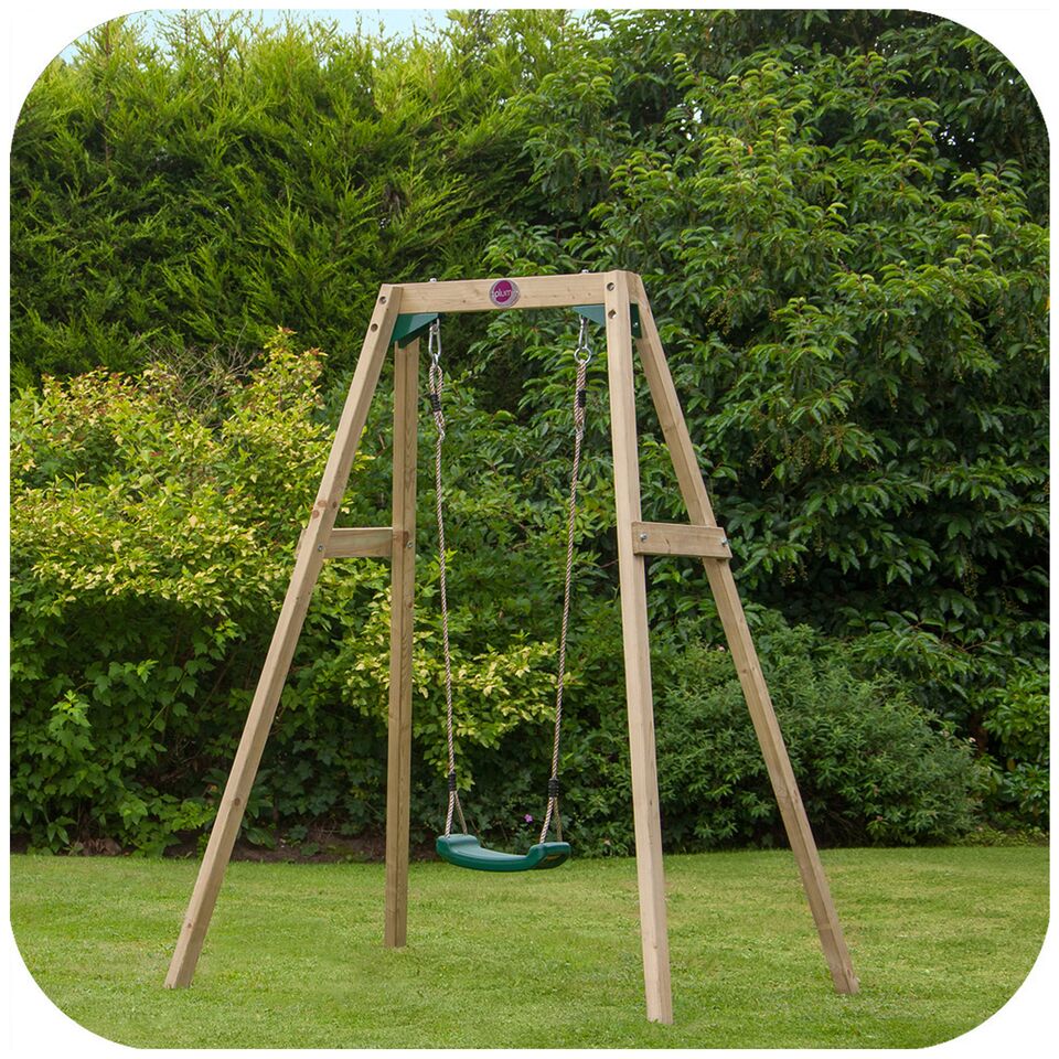 Single Wooden Swing Set