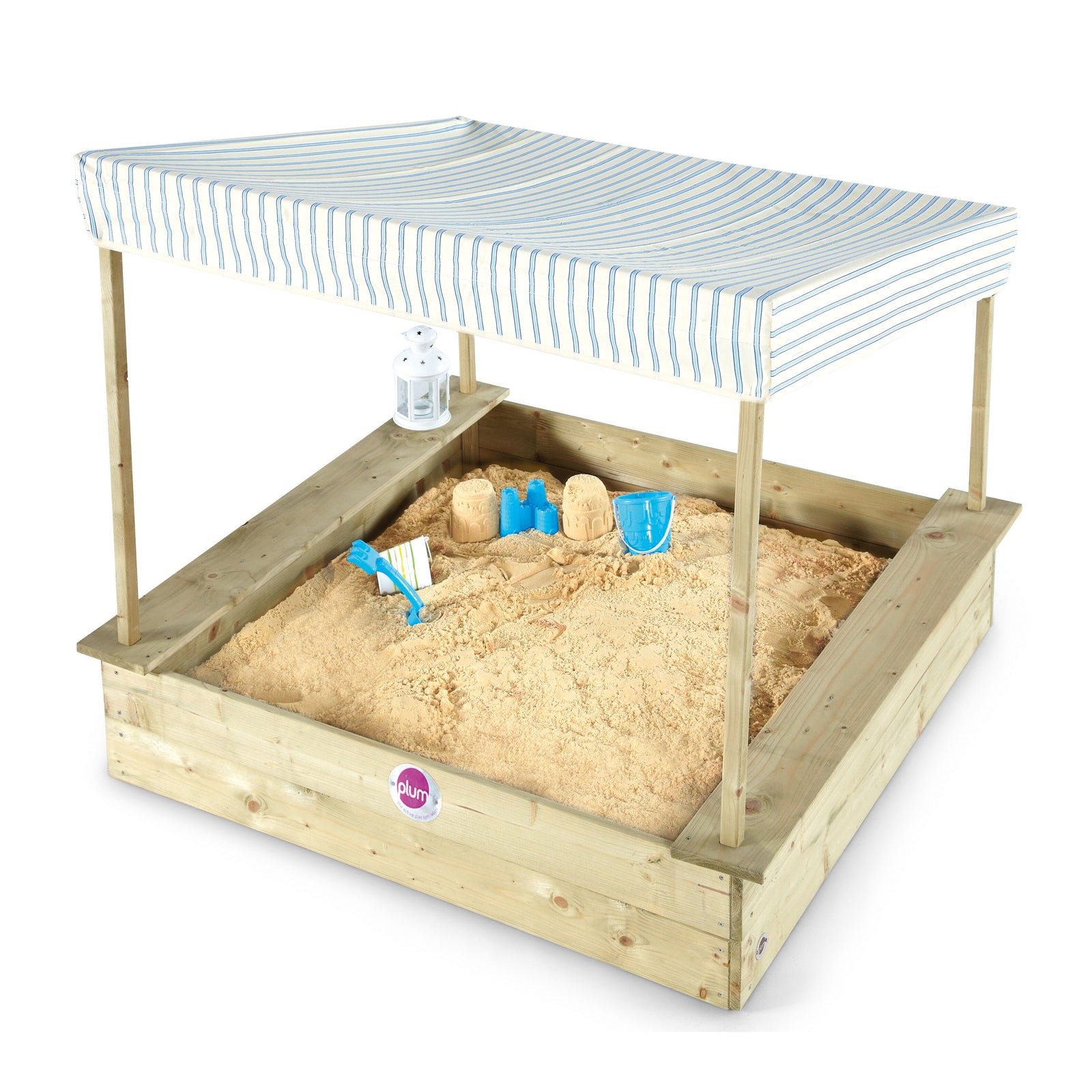 Palm Beach Wooden Sand Pit and Canopy by Plum Play