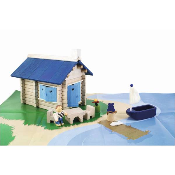 Fishermans Cottage - 135 Piece Wooden Construction Set - Roleplay - Jeujura - kidstoyswarehouse